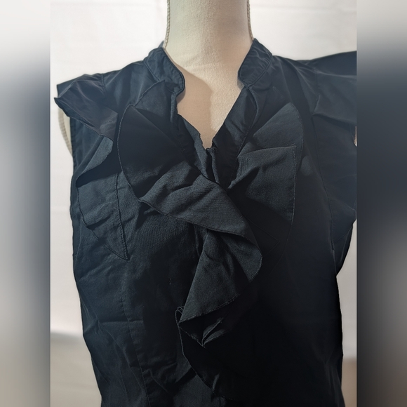 Worthington Black Ruffled Blouse - Picture 3 of 5